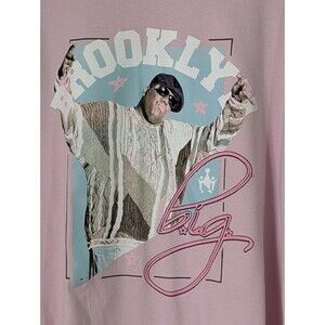 NWT Notorious BIG Brooklyn Big T-shirt Womens XL Pink S/S Biggie Smalls Rap